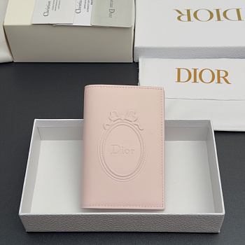 Colestore Dior Salon Passport Cover Pink Dior Médaillon Debossed Calfskin 10 x 14 x 2 cm