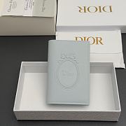 Colestore Dior Salon Passport Cover Ice Blue Dior Médaillon Debossed Calfskin 10 x 14 x 2 cm - 1