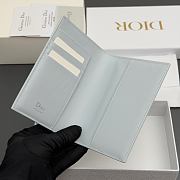 Colestore Dior Salon Passport Cover Ice Blue Dior Médaillon Debossed Calfskin 10 x 14 x 2 cm - 6