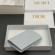 Colestore Dior Salon Passport Cover Ice Blue Dior Médaillon Debossed Calfskin 10 x 14 x 2 cm - 5