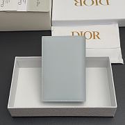 Colestore Dior Salon Passport Cover Ice Blue Dior Médaillon Debossed Calfskin 10 x 14 x 2 cm - 2
