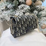 Colestore Dior Promenade Mini Bag with Chain Blue Dior Oblique Jacquard and Smooth Calfskin 19 x 12 x 4 cm - 6