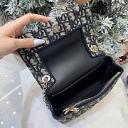 Colestore Dior Promenade Mini Bag with Chain Blue Dior Oblique Jacquard and Smooth Calfskin 19 x 12 x 4 cm - 5