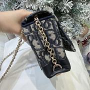 Colestore Dior Promenade Mini Bag with Chain Blue Dior Oblique Jacquard and Smooth Calfskin 19 x 12 x 4 cm - 3