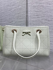 Colestore Dior Qixi Small Dior Promenade Shopping Bag Soupir Green Flat Cannage Calfskin 27 x 20 x 12.5 cm - 1