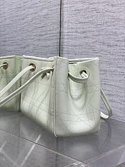 Colestore Dior Qixi Small Dior Promenade Shopping Bag Soupir Green Flat Cannage Calfskin 27 x 20 x 12.5 cm - 6
