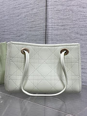Colestore Dior Qixi Small Dior Promenade Shopping Bag Soupir Green Flat Cannage Calfskin 27 x 20 x 12.5 cm - 5