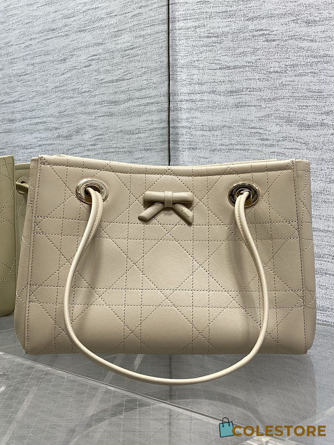 Colestore Dior Small Dior Promenade Shopping Bag Beige Flat Cannage Calfskin 27 x 20 x 12.5 cm - 1