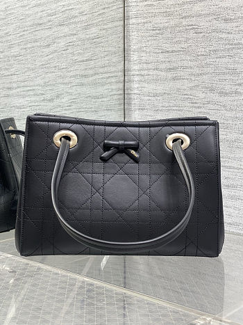 Colestore DiorSmall Dior Promenade Shopping Bag Black Flat Cannage Calfskin 27 x 20 x 12.5 cm