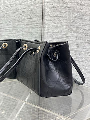 Colestore DiorSmall Dior Promenade Shopping Bag Black Flat Cannage Calfskin 27 x 20 x 12.5 cm - 3