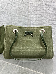 Colestore Dior Small Dior Promenade Shopping Bag Khaki Flat Cannage Suede Calfskin 27 x 20 x 12.5 cm  - 1
