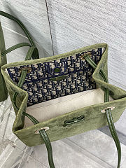 Colestore Dior Small Dior Promenade Shopping Bag Khaki Flat Cannage Suede Calfskin 27 x 20 x 12.5 cm  - 5