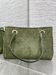 Colestore Dior Small Dior Promenade Shopping Bag Khaki Flat Cannage Suede Calfskin 27 x 20 x 12.5 cm  - 2