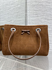 Colestore Dior Small Dior Promenade Shopping Bag Marron Bobby Flat Cannage Suede Calfskin 27 x 20 x 12.5 cm  - 1