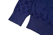 Colestore Louis Vuitton Gradient Signature Flock Print Long-Sleeved Crewneck Navy Blue - 2