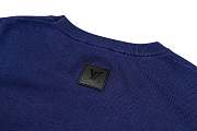 Colestore Louis Vuitton Gradient Signature Flock Print Long-Sleeved Crewneck Navy Blue - 5