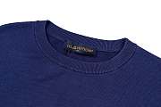 Colestore Louis Vuitton Gradient Signature Flock Print Long-Sleeved Crewneck Navy Blue - 3
