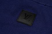 Colestore Louis Vuitton Gradient Signature Flock Print Long-Sleeved Crewneck Navy Blue - 6