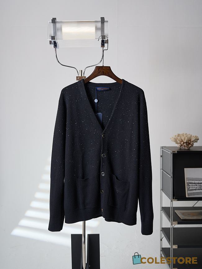 Colestore Louis Vuitton Sequin Embellished Cardigan Black - 1