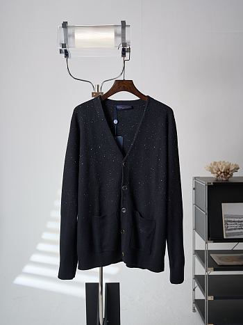 Colestore Louis Vuitton Sequin Embellished Cardigan Black