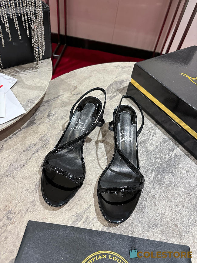 Colestore Christian Louboutin Rosa Z Sandals - Patent calf leather - Black - 1