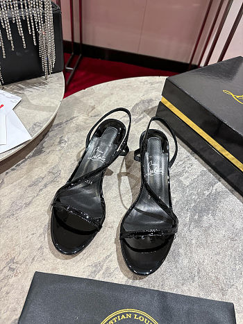 Colestore Christian Louboutin Rosa Z Sandals - Patent calf leather - Black