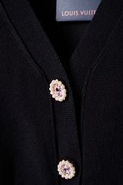 Colestore Louis Vuitton Signature Jewel Button Cardigan Black - 2