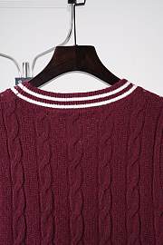 Colestore Louis Vuitton Spring/Summer 2027 Palm Tree Embroidered Knit Vest Deep Burgundy - 6