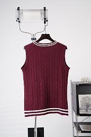 Colestore Louis Vuitton Spring/Summer 2027 Palm Tree Embroidered Knit Vest Deep Burgundy - 3