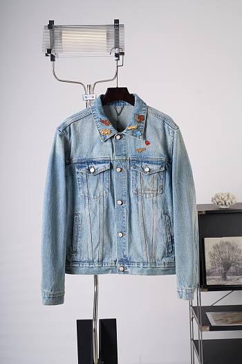 Colestore Louis Vuitton Chinese Valentine’s Day LV Denim Trucker Jacket Washed Indigo
