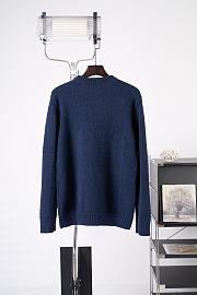 Colestore Louis Vuitton Embroidered Signature Long-Sleeved Crewneck Navy Blue - 6