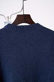 Colestore Louis Vuitton Embroidered Signature Long-Sleeved Crewneck Navy Blue - 2