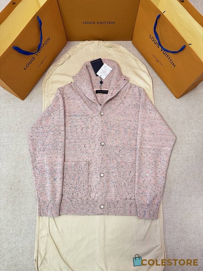 Colestore Louis Vuitton Tweed Mohair Cardigan Dusty Pink - 1