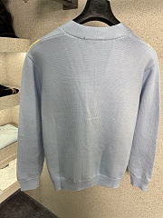 Colestore Louis Vuitton Embroidered Signature Jacquard Cardigan Arctic Ice - 3