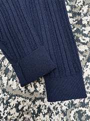 Colestore Louis Vuitton Monogram Flower Summery Long-Sleeved Cardigan Deep Navy - 3