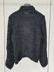 Colestore  Dior Fitted Cardigan Black Tulle with White PolkaDior Motif - 3