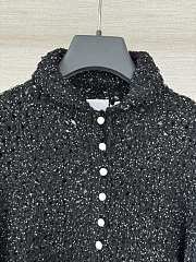 Colestore  Dior Fitted Cardigan Black Tulle with White PolkaDior Motif - 4