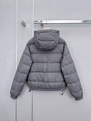 Colestore Miu Miu Light pongé down hoodie jacket Steel Gray - 5