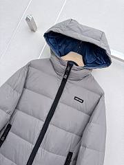 Colestore Miu Miu Light pongé down hoodie jacket Steel Gray - 4