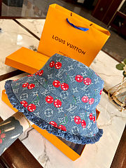 Colestore Louis Vuitton LV x TM Denim Cerise Bucket Hat Denim Blue 29 x 16 x 27 cm - 4