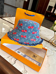 Colestore Louis Vuitton LV x TM Denim Cerise Bucket Hat Denim Blue 29 x 16 x 27 cm - 2