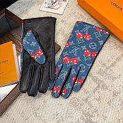 olestore Louis Vuitton LV x TM Denim Cerise Gloves Leather - 6