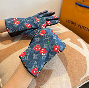 olestore Louis Vuitton LV x TM Denim Cerise Gloves Leather - 4