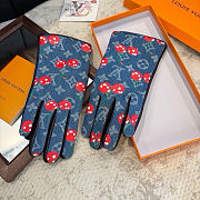olestore Louis Vuitton LV x TM Denim Cerise Gloves Leather - 2