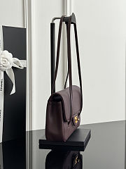 Colestore Chanel Small Flap Bag Grained Shiny Calfskin & Gold-Tone Metal Dark Brown 15 x 22 x 7cm - 6