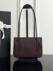 Colestore Chanel Small Flap Bag Grained Shiny Calfskin & Gold-Tone Metal Dark Brown 15 x 22 x 7cm - 5