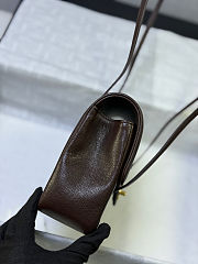 Colestore Chanel Small Flap Bag Grained Shiny Calfskin & Gold-Tone Metal Dark Brown 15 x 22 x 7cm - 3