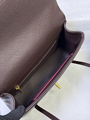 Colestore Chanel Small Flap Bag Grained Shiny Calfskin & Gold-Tone Metal Dark Brown 15 x 22 x 7cm - 2