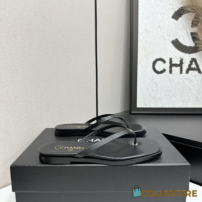 Colestore Chanel Métiers d’art 2026   Thongs   Goatskin Black - 1