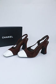 Colestore Chanel Fall-Winter 2026   Slingbacks   Suede Lambskin & Lambskin  Brown & White - 2